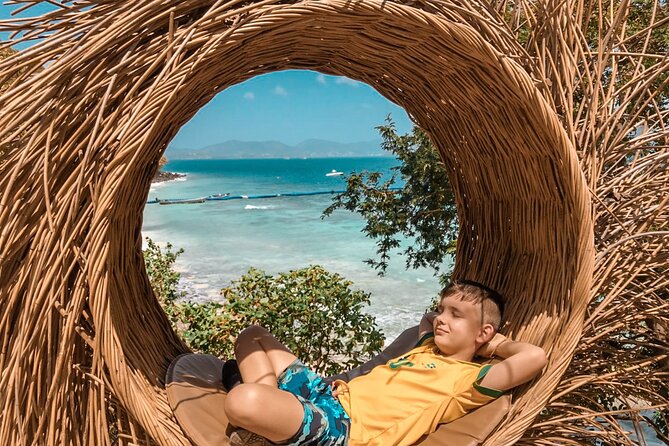 Coral Island Private Boat Tour - Koh Rang Yai: fruit, a sandy break, and a shorter cruise home