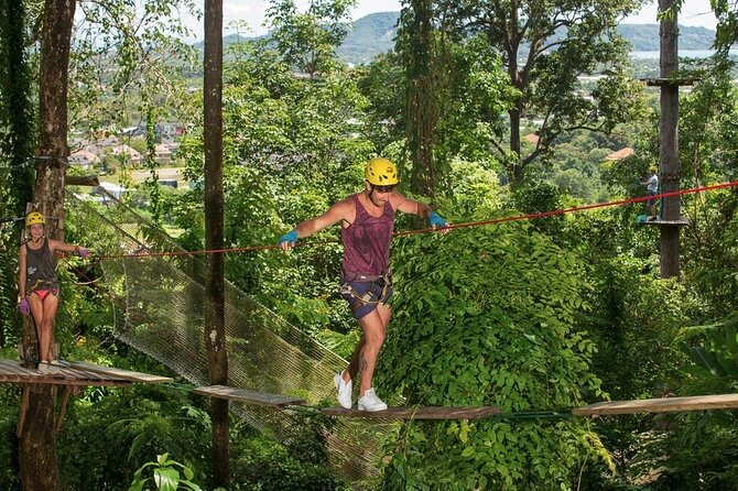 Jungle Xtreme Adventures and Zipline - The course itself: platforms, suspended walkways, nets, bridges, and ziplines