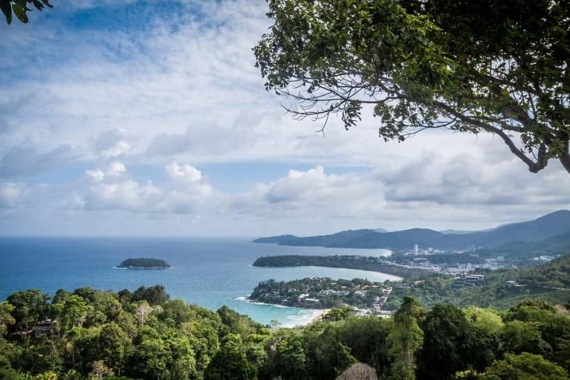 Phuket City Tour with Night Market Visit & Elephant Feeding - Khao Rang Hill observation deck and wild monkeys