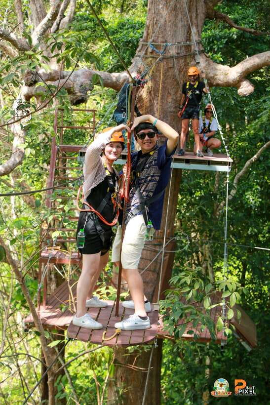 Phuket: Erawan Zipline Adventure with Ocean Views in Patong - On the Course: Ziplines, Sky Bridges, and the Ocean View Payoff