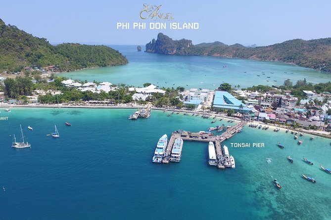 PHUKET-Phi Phi Island-Khai Island-Lunch by Sea Angel Speed Boat - Sea Angel Pier breakfast and safety setup before you hit Phi Phi Leh