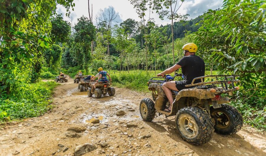 Phuket: White Water Rafting and Jungle Adventure with Lunch - ATV quad ride: muddy thrills that balance the rafting