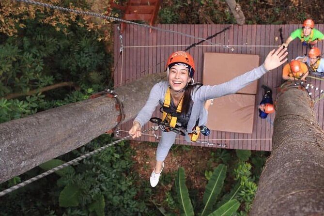 World B+ (Zipline 18 Platforms + Roller + Sky Walk with World Set Menu ) - Hanuman World Phuket gives you a full rainforest flight loop